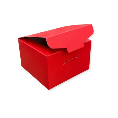 Scatola Confezione Regalo Misura 24,5x24,5x15 cm. Confezione da 30 pz. Linea Lino Rosso