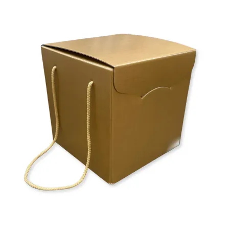 Scatola Confezione Regalo Porta Panettone Alto da 1kg./750 gr. linea Fibra oro Confezione da 30 pz.