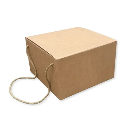 Scatola Confezione Regalo Porta Panettone Basso da 1kg./750 gr. Avana Confezione da 50 pz.