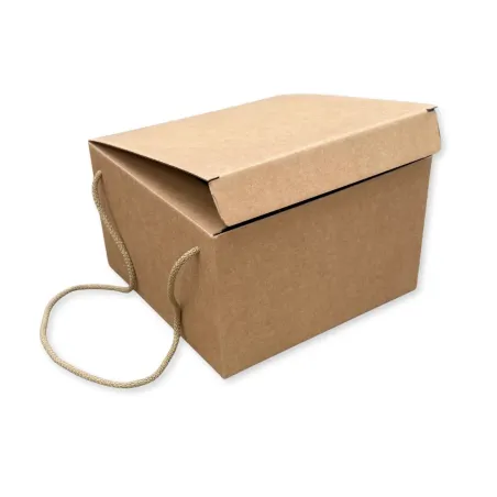 Scatola Confezione Regalo Porta Panettone Basso da 1kg./750 gr. Avana Confezione da 50 pz.