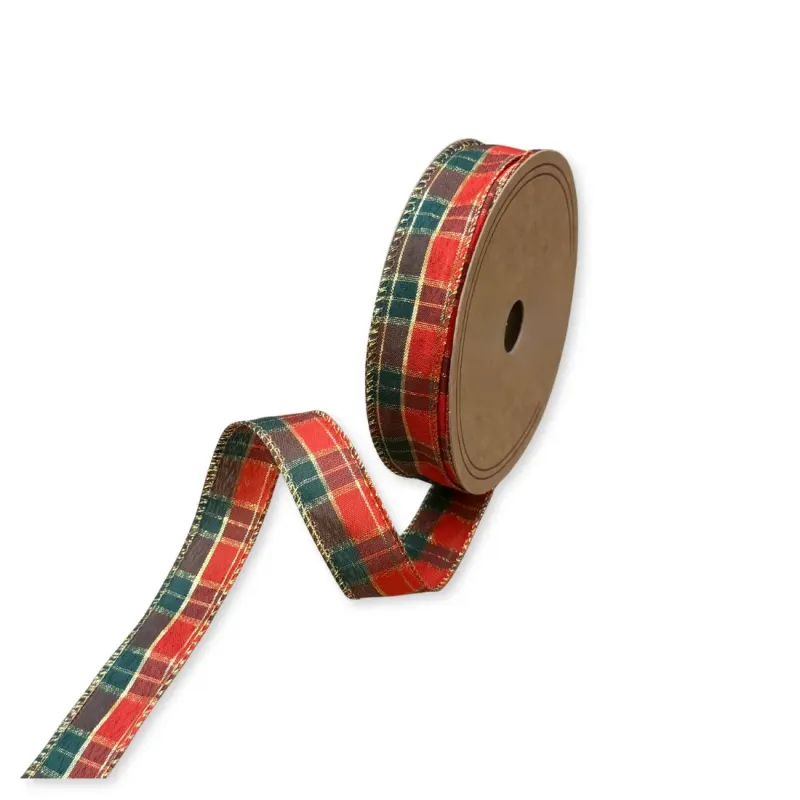 Nastro Tessuto Tartan Brownie