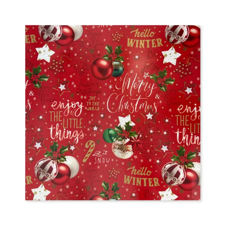 25 Fogli Carta Regalo Addobbo Natalizio