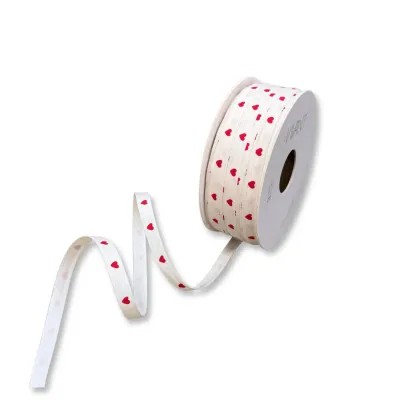 Nastro Tessuto Cotton Hearts