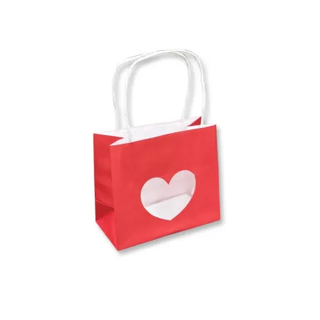 Shopper in Carta con Finestrella a Cuore