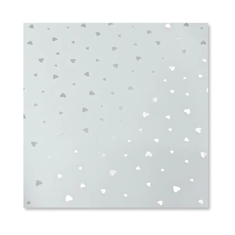 15 Fogli Carta Regalo Reflective Hearts Ghiaccio