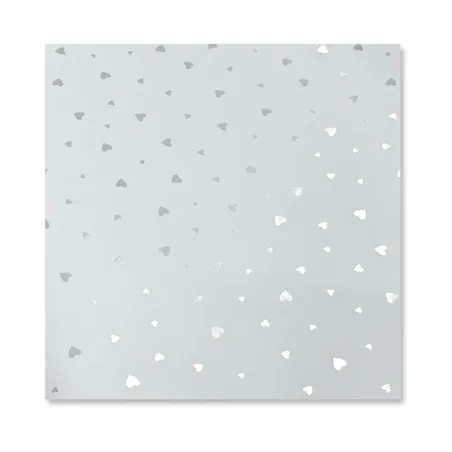 15 Fogli Carta Regalo Reflective Hearts Ghiaccio