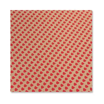 15 Fogli Carta Regalo Cuori in Rilievo