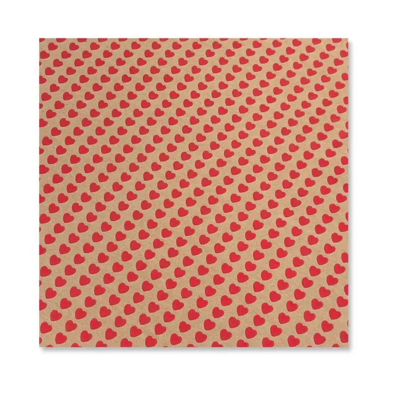 15 Fogli Carta Regalo Cuori in Rilievo