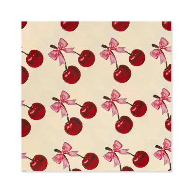 25 Fogli Carta Regalo Cherry Cream