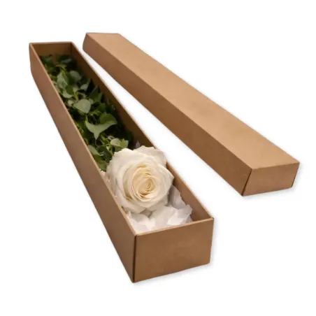 Scatola Porta Rosa con Coperchio Avana Confezione da 10 pz.