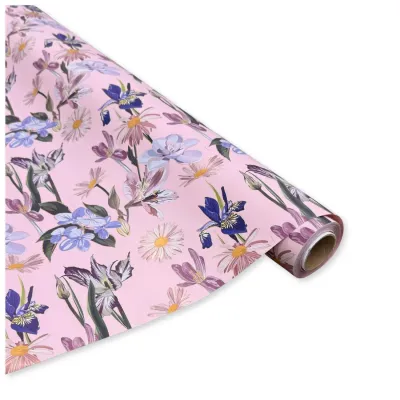 Bobina Polipropilene 40 My. Iris Fondo Rosa. Lunghezza 25... 2