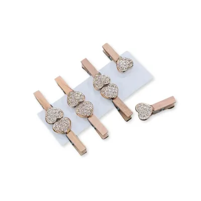 Mollette in Legno Cuori Brillanti 2