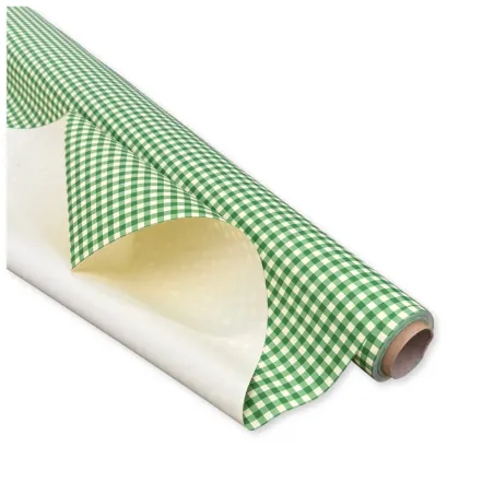 Bobina Polipropilene 40 My. Fantasia Quadretto Verde. Lunghezza 25 mt.