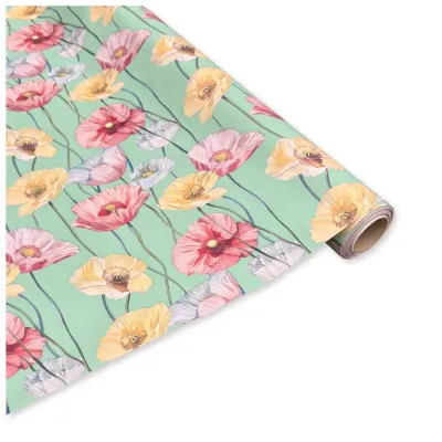 Bobina Polipropilene 40 My. Fantasia Poppy. Lunghezza 25 mt. 2