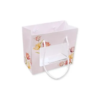 Shopper in Carta Tulips con Finestrella 2