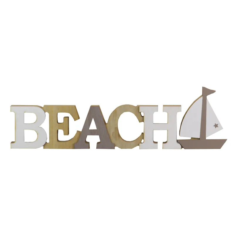 Scritta in legno BEACH Miglior Prezzo  Consumabili e Decorazioni