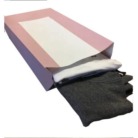 Sacchetto in carta Rosa e Avorio con Fondo Rettangolare Miglior