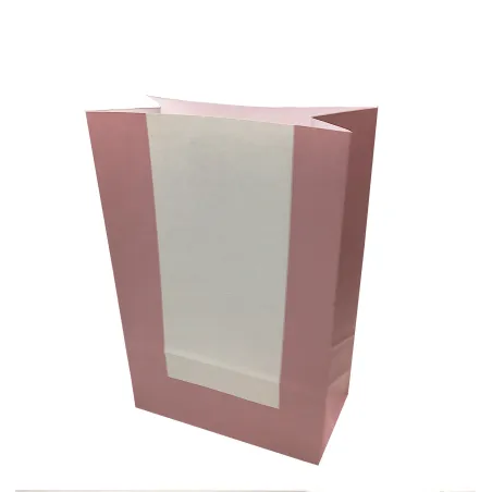 Sacchetto in carta Rosa e Avorio con Fondo Rettangolare Miglior