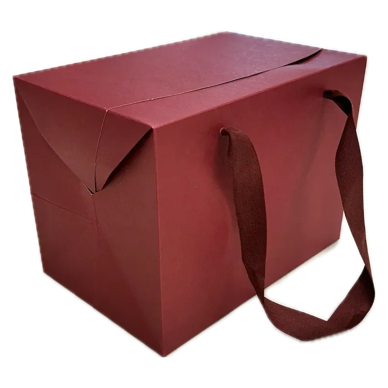 Scatola - Shopper Bag Box Tinta Unita Colore Bordeaux Miglior