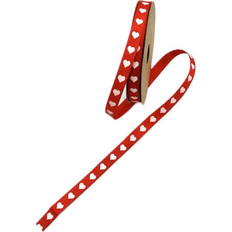 Nastro Gros Grain Rosso Cuore Bianco Miglior Prezzo  San