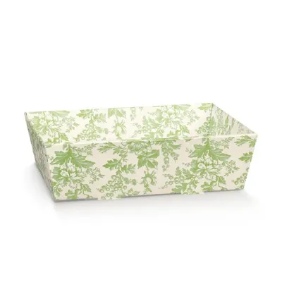 Vassoio toile verde 29x21x9 cm. confezione da 30 pz.