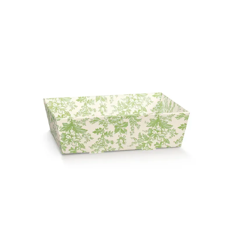 Vassoio toile verde 29x21x9 cm. confezione da 30 pz.