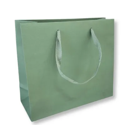 Shopper Carta Trendy verticale, colore verde salvia - Eurofides