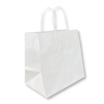 Shopper Bianco Fondo Largo Bordo Risvoltato Miglior Prezzo  2