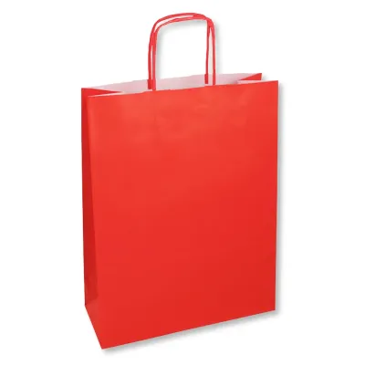 Shopper rossa maniglia ritorta Miglior Prezzo  Shoppers in carta