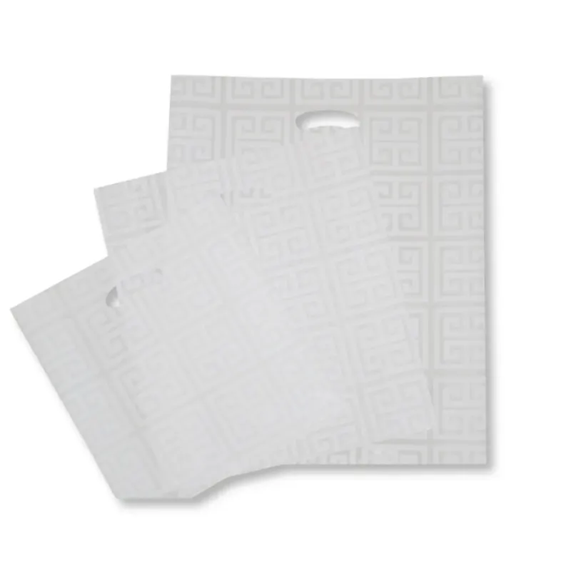 Shoppers Plastica riutilizzabile Fantasia Greca Bianca Miglior