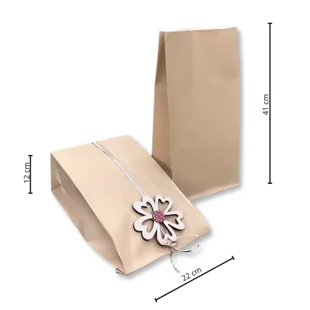 Sacchetto in Carta Cipria con Fondo Rettangolare Miglior Prezzo