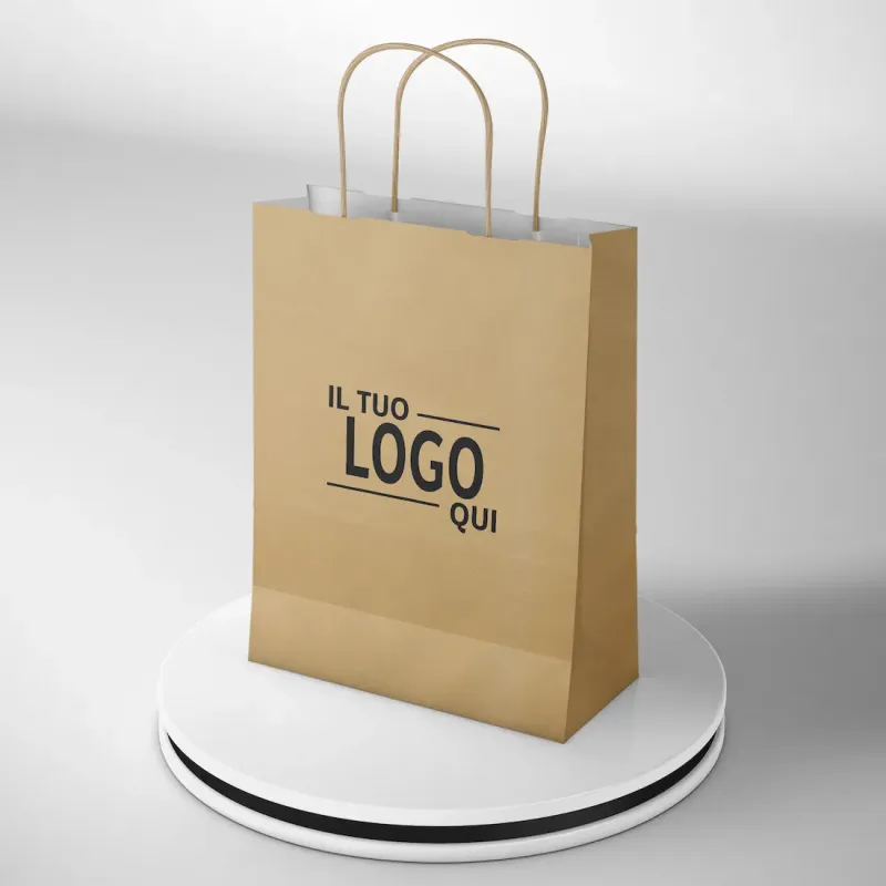 Shopper In carta Oro Maniglia Ritorta Miglior Prezzo  Prodotti