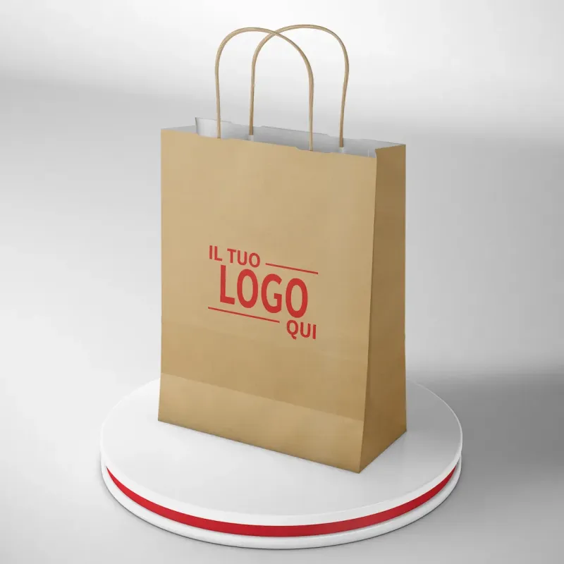 Shopper In carta Oro Maniglia Ritorta Miglior Prezzo  Prodotti