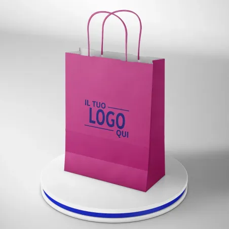 Shopper In carta Fuxia Maniglia Ritorta Miglior Prezzo 