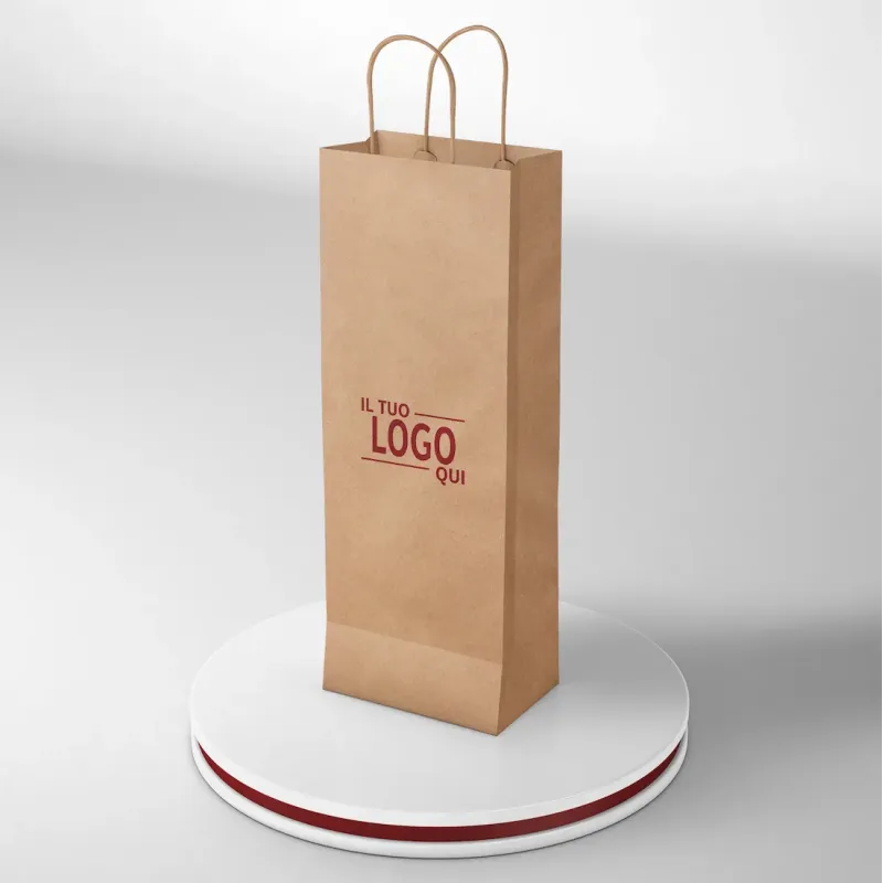 Shopper Avana porta bottiglia stampa un colore due lati Miglior