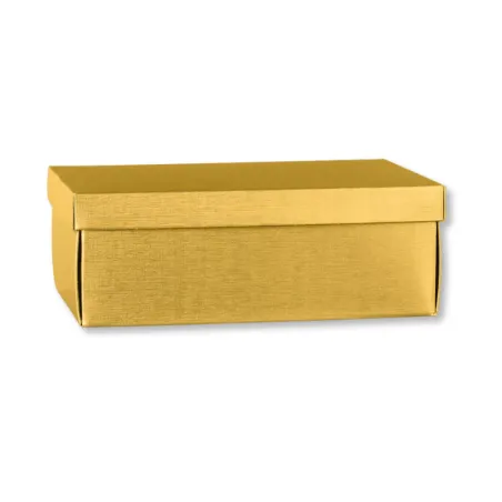 Scatola confezione regalo fondo e coperchio linea fibra oro