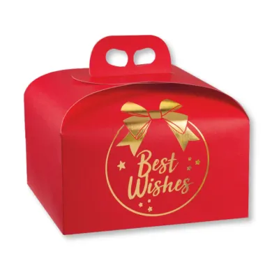 Porta panettone Best Wishes 1 kg. basso confezione da 50 pz.