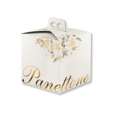 Porta Panettone modello quadrella colore Oro disponibile in 2