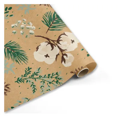 Bobina in Carta Fantasia Fiori di Cotone Miglior Prezzo  Natale