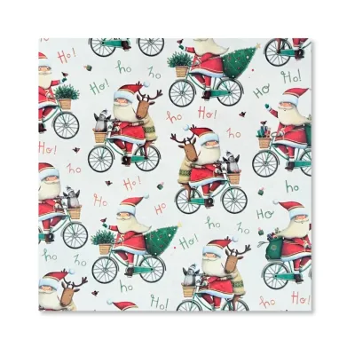 25 fogli carta regalo Bicycle Santa Miglior Prezzo  Natale OUT