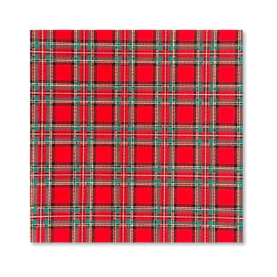 25 fogli carta regalo Tartan Red Miglior Prezzo  Fogli Carta