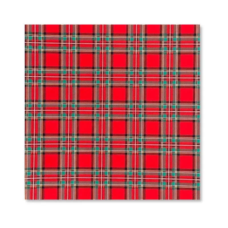 25 fogli carta regalo Tartan Red Miglior Prezzo  Fogli Carta