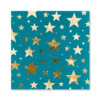 25 fogli carta regalo Golden Stars Miglior Prezzo  Fogli Carta