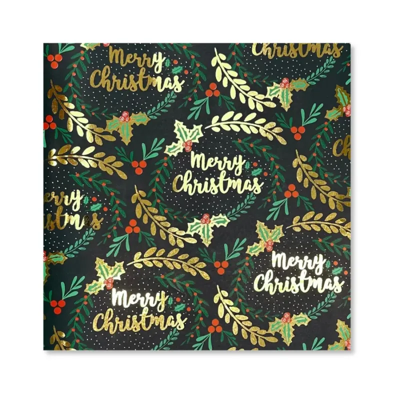 25 fogli carta regalo Merry Christmas Gold Miglior Prezzo 