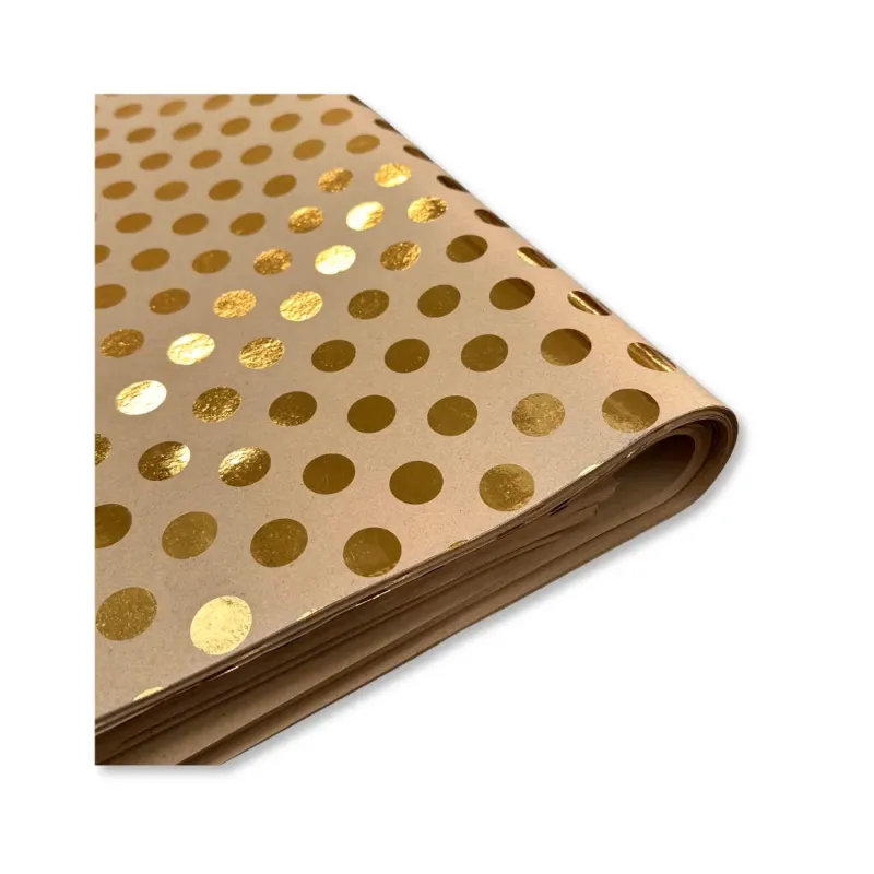 25 fogli carta regalo Pois Oro Miglior Prezzo  Natale OUT 24