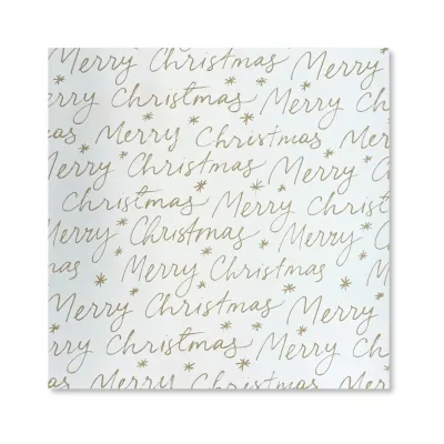 25 fogli carta regalo Merry Christmas Scritta Miglior Prezzo 