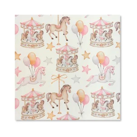 25 Fogli Carta Regalo Carousel Pink Miglior Prezzo  Carta da