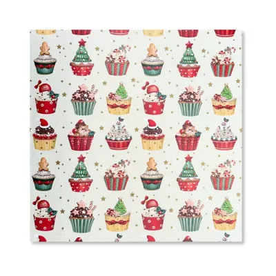 25 fogli carta regalo Cupcakes Miglior Prezzo  Natale OUT 24