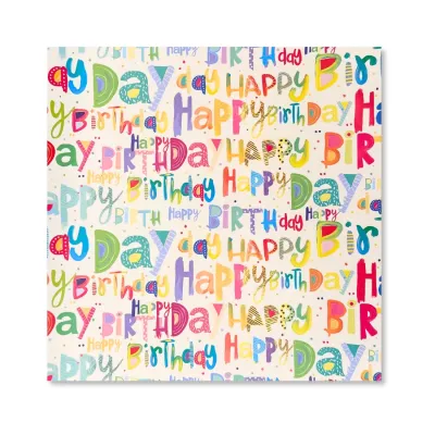 25 fogli carta regalo Happy Birthday Miglior Prezzo  Fogli