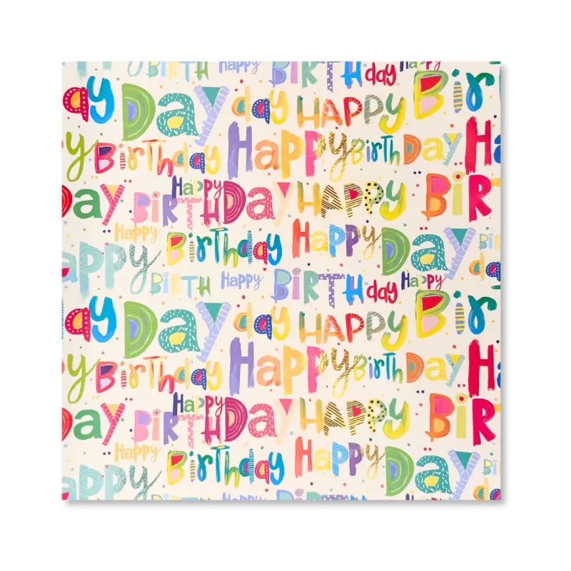 25 fogli carta regalo Happy Birthday Miglior Prezzo  Fogli